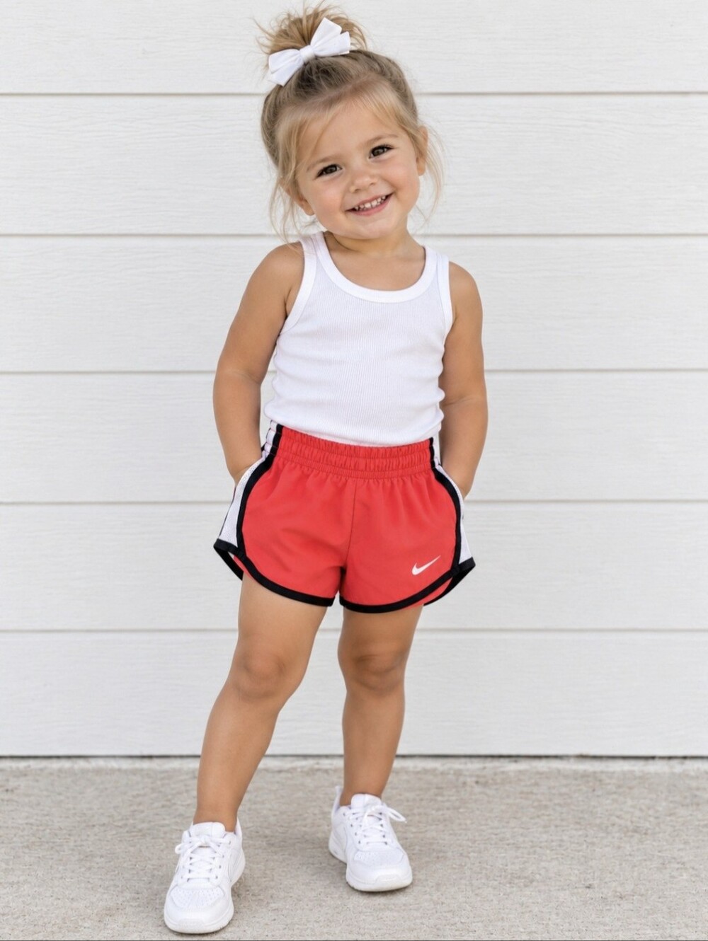 Nike Dri-FIT Toddler Girls Running Athletic Shorts Coral Pink 18 Months